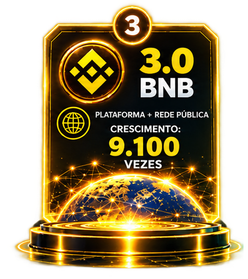 3.0 BNB — Plataforma + rede pública. Crescimento: 9.100 vezes.