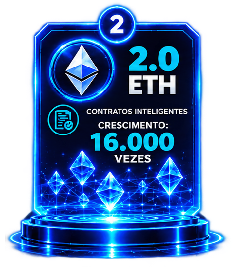 2.0 ETH — Contratos inteligentes. Crescimento: 16.000 vezes.